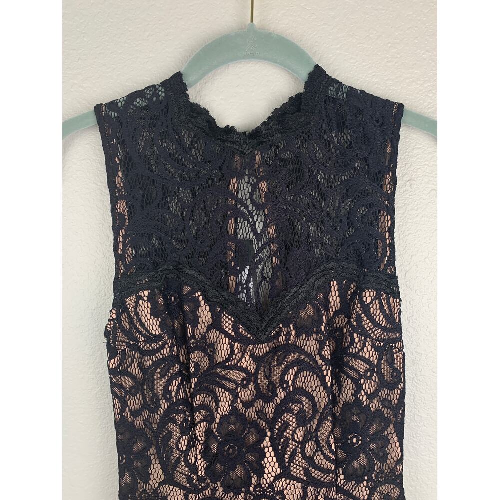 Dolce Vita Abrianna Stretch Floral Lace Mini Dress Womens XS Noir Black Short - Picture 6 of 13